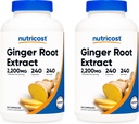 Nutricost Ginger Root Extract 550mg, 240 kapsułki (2 butelki)