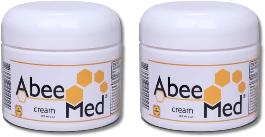 AbeeMed Bee Venom Cream - Naturalny Apitoksyna z Bee Pollen, Rumianek, Mentol - Bee Venom Joint Cream for Muscle, Bone & Joints, Quick Relief, Sprains, Szczepy - Extra Strength Formula - 2oz