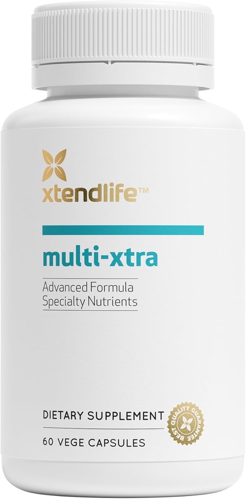 Xtendlife Multi- Xtra Multivitamin dla immunologicznego, Heart & Energy Support - 40 + Biodostępne witaminy, minerały, przeciwutleniacze i zioła - dla mężczyzn, kobiet i dzieci - 30 Day Supply