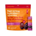 Hydrant - Proszek elektrolitowy odporny, Flavor Elderberry, 30 jednorazowych opakowań do nawadniania - Mieszanka elektroytowa z witaminą C, Witaminą D i Cynkiem do wsparcia immunologicznego