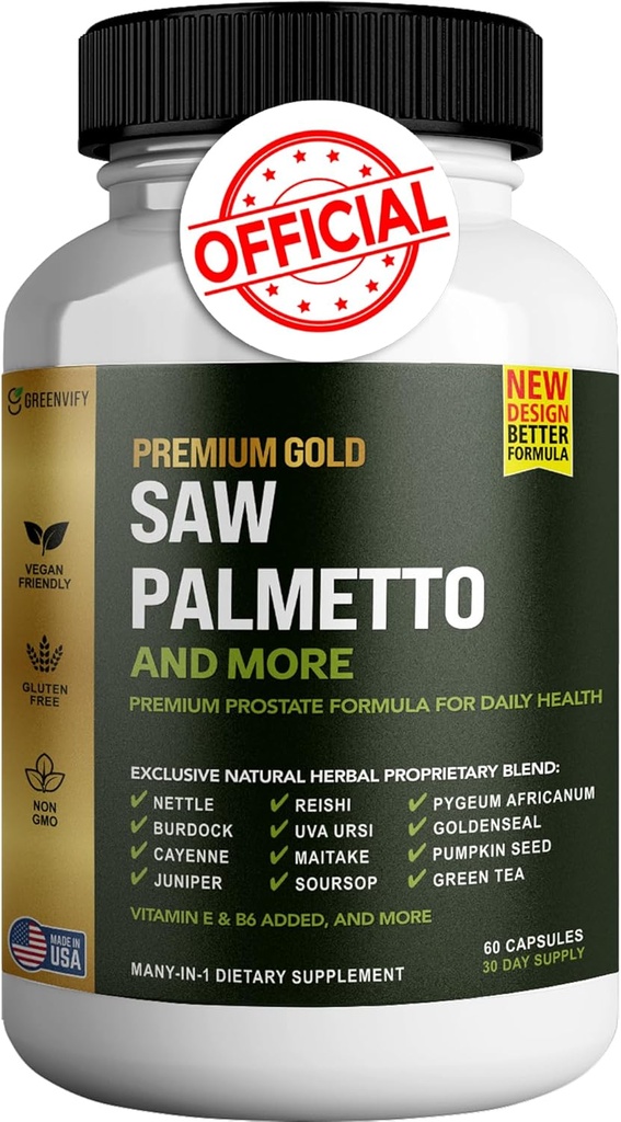 Saw Palmetto for Men Prostate Supplement Adresat 124; Prostate Supplement Supplement for Men 's Health Adresat 124; Pothent Saw Palmetto for DHT, Urnanal and Prostate Health (60, Men)