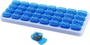 Monthly Pill Organizer, Big Travel Pill Box 31 Day, Codzienne pill Case, Pill Holder Pojemnik na witaminy, Medycyna, Suplement, Olej rybny, Niebieski