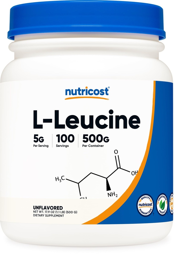 Nutricost Czysty L- leucyna proszek 500 gramów