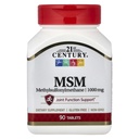 21 wiek MSM, 1000 mg, 90 tabletek