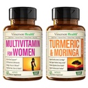Vimerson Health Women 's Multivitamin & Turmeric Moringa Supplement for Immune Support, Energy, Mood, Hair, Skin, Nails, Joints and Travement.
