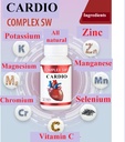 Kardio Heart Health Supplements, Zdrowe krążenie krwi i wspomaganie ciśnienia krwi z potasu, magnezu, chromu, ZINC, Mangan, Chrom, Selen, 30CAPSULS 1000.31 Mg każdy