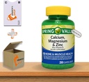 Cynk wapniowy z witaminą D3 Caplets • Zdrowie kości i mięśni • Wsparcie immunologiczne • Suplement diety • 250 Hrabia przez Spring Valley Plus Venancio 's Shop Sticker