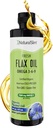 NaturalSlim Flaxseed Oil Liquid Fresh Taste Flax Oil Organic Cold Presset & High in Omega 3 6 9 Tłuszcz Acid Flax Seed Supplement for Healthy Cells, Hair, Skin, & Nails - Fresh Taste 16 fl. Oz.