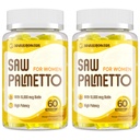 Saw Palmetto for Women - DHT Blocker Hair Growth Supplement - 500mg Potent Saw Palmetto Gummies for Hair, Skin, Nails, Urnary Wellness - Mango-Ananas Flavor - 120 Gummies