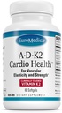 EuroMedica A • D • K2 Cardio Health - Cardio Health & Vascular Elasticity and Strength Supplement - Cardival Supplement with Vitamin A & D3 - Aids Blood Vessel Elasticity - 60 Softgels