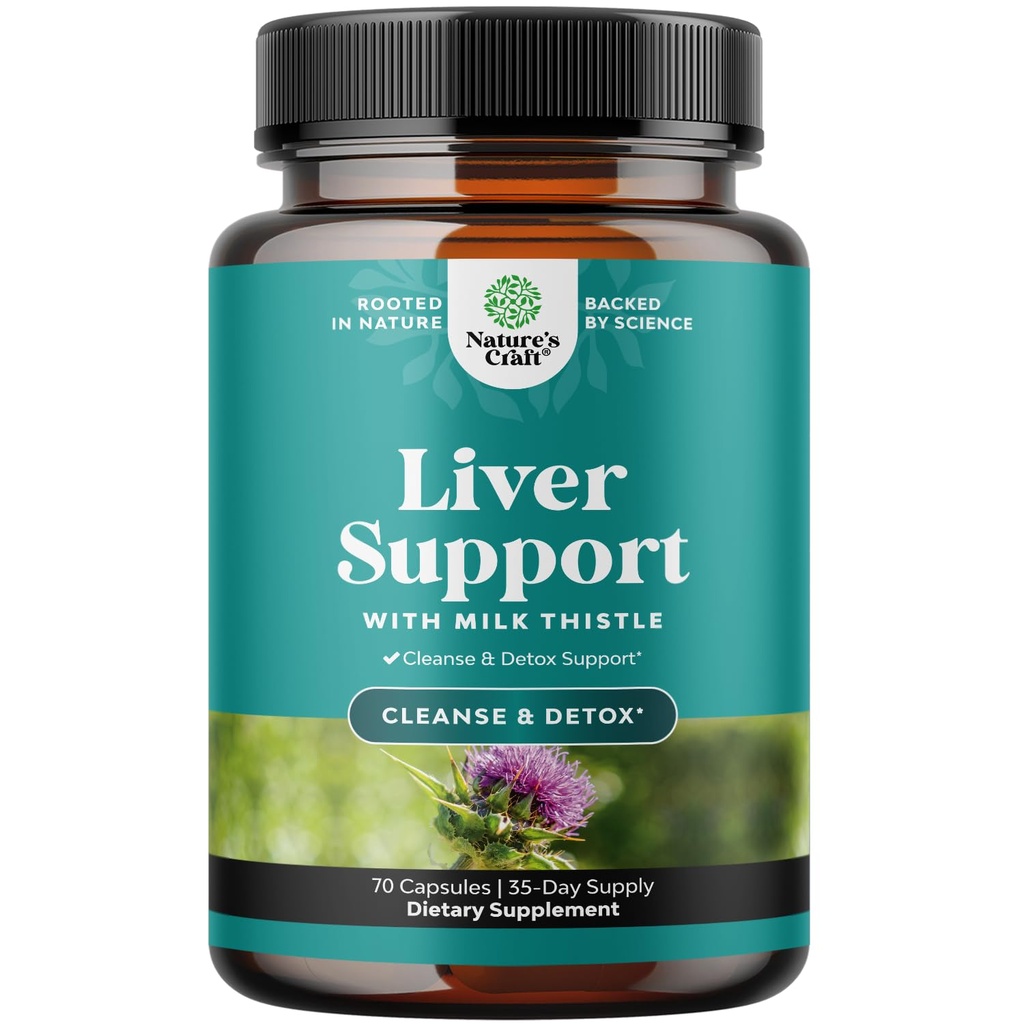 Czystość wątroby Detox & Naprawa - Suplement do tłuszczu mleka dla trawienia i zdrowia immunologicznego - Ginger Root, Choline & Dandelion Root - Herbal Liver Support with Silymarin, Beetroot & Artichook - 70 Count