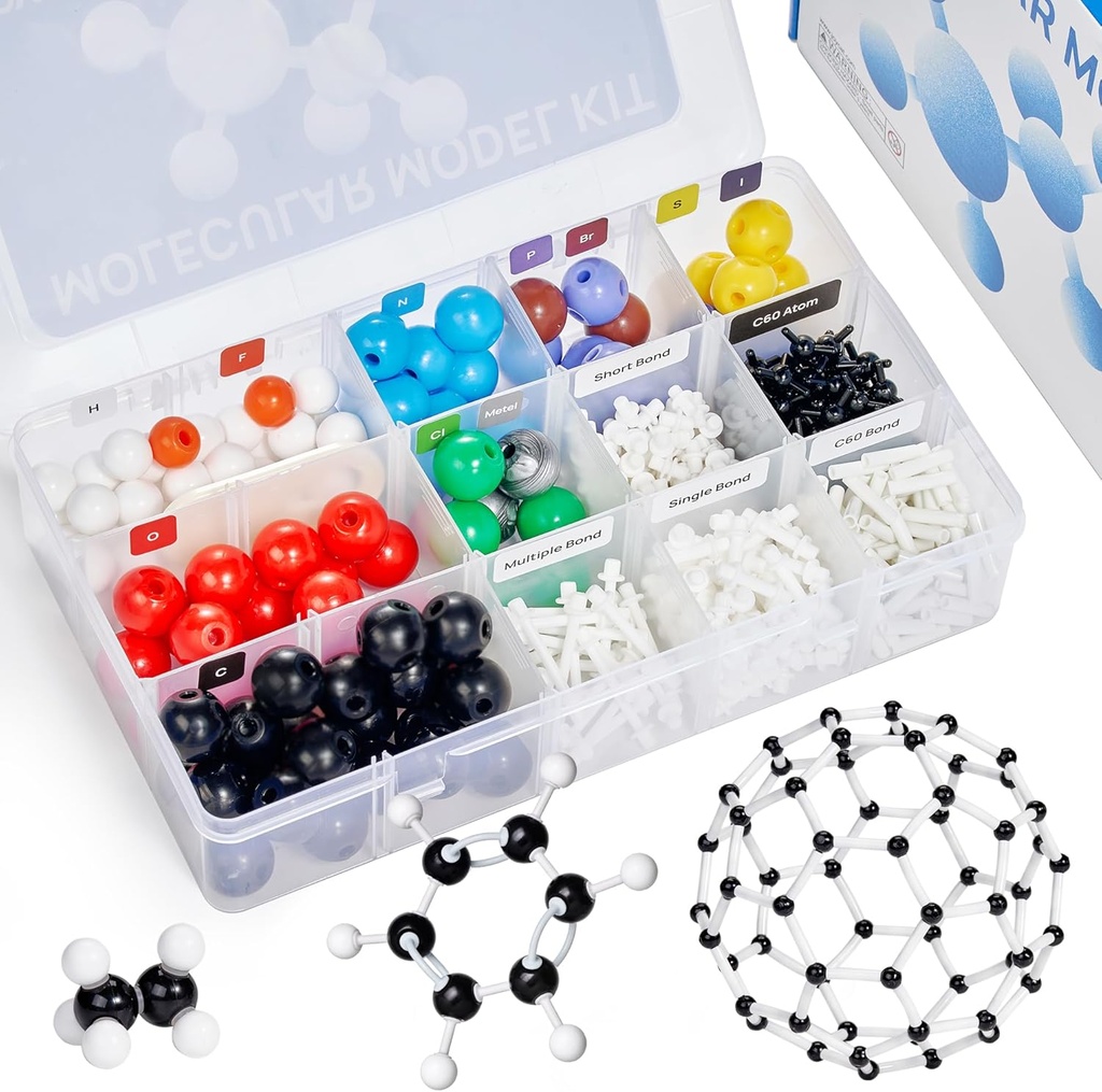 JoyCat Molecular Model Kit (404 szt.), Organic Chemistry Molecule Science Gifts for Ochem and Inorganic Students and Teachers