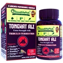 Dodatkowa siła Tongkat Ali z Tribulus Terrestris. Potężny (100: 1) Longjack / Tongkat Ali Extract. 120 Veg kapsułki Tongkat Ali dla Men.All Natural, Non-GMO, Wegan, No Stearate, No Rice Powder