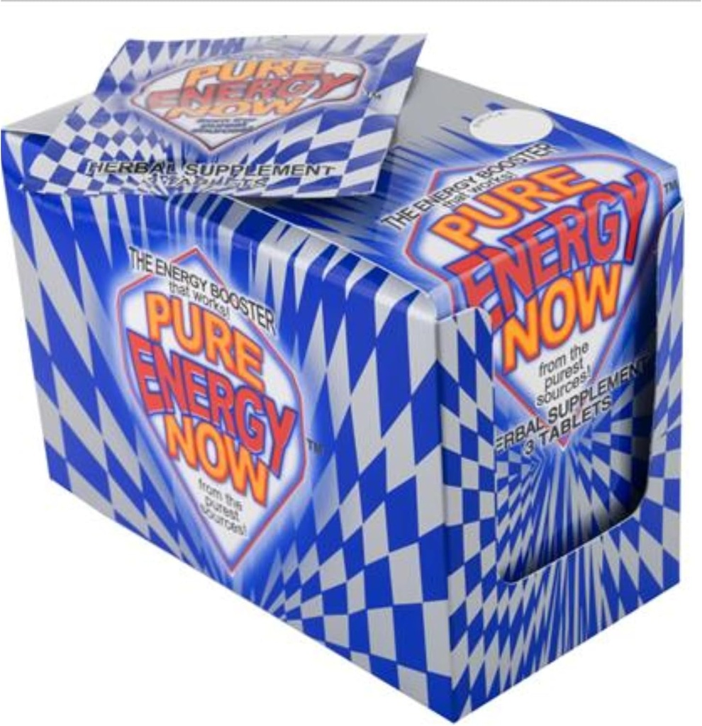 Energy Now Pure Energy Herbal Supplement 3 Tabletki na opakowanie, (Opakowanie po 24) 1 Pudełko