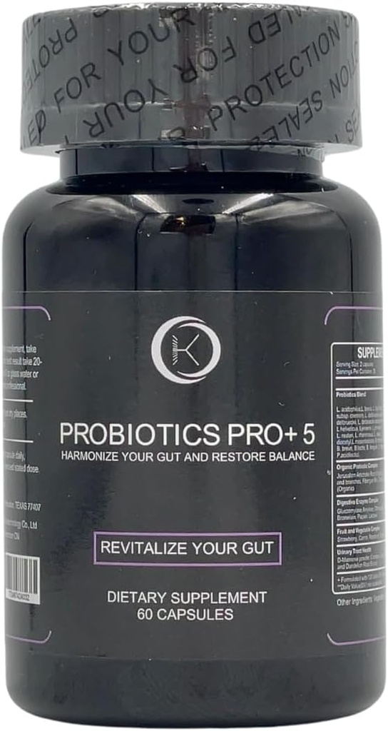 PROBIOTICS PRO + 5 Pearl Probiotic Daily Probiotic for Women and Men - 60-Day Supply of Prebiotics Harmonize Your Gut and Restore Balance, Softgel