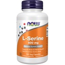 Teraz suplementy, L- Serine 500 mg, Zdrowie układu nerwowego, 120 kapsułki Veg