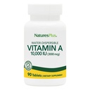 NaturesPlus Witamina A (Palmitate) - 10 000 j. m. - Zdrowa skóra, oczy, widzenie i system immunologiczny - Rozpuszczalny w wodzie do maksymalnej absorpcji - 90 Tabletki wegetariańskie (90 Servings)
