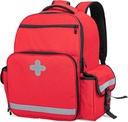 CURMIO Emergency Medical Backpack Pusty, Pierwszy Responder EMT Bag dla EMS, Kemping, Turystyka, Zdrowie domu, Wycieczki terenowe, Czerwony (Bag Only, Opatentowany Design)