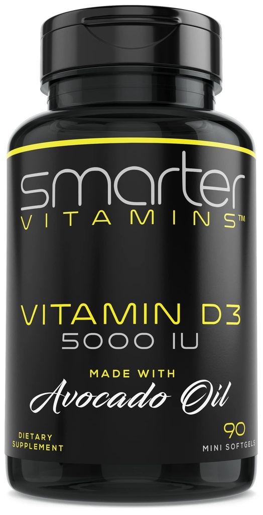 Inteligentniejsza witamina D3 5000 j.m. w oleju awokado 125µg - 90 Mini Softgels
