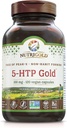 Nutrigold 5- htp 100mg, 120 Kapsułki wegetariańskie - Gold Standard Pure 5- Htp Ekstrakt gwarantowany wolny od szkodliwych peak- x, Gmos, & Allergens