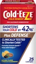 Cold- Eeze Plus obrony Naturalne Citrus z Elderberry Zinc Zinc Lozenges, Homeopatic Cold Remedy, Skróty Common Cold Symps, Promotes Immune Health z Sambucus Nigra, Echinacea i Rose HIPS, 25 Ct