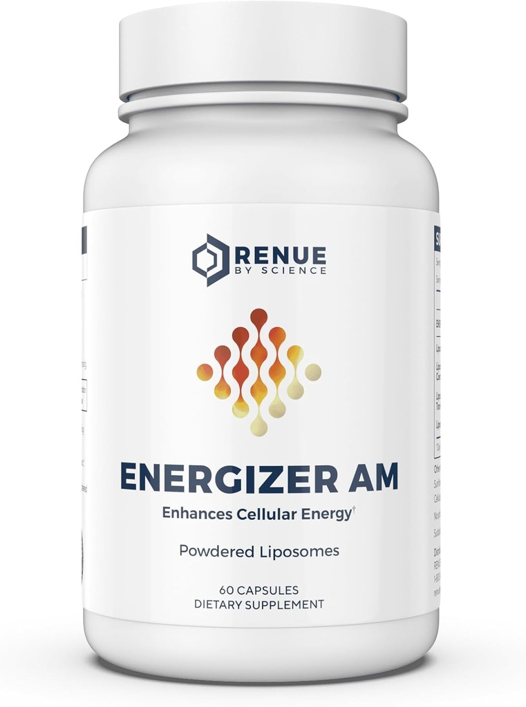 Renue By Science Energizer AM XXX124; Liposomal Resveratrol Hesperidin & Green Tea Supplement XXX124; 60 Kapsułek z Trans Resveratrol (65mg) Hesperidin (150mg) Green Tea Extract (35mg) - Non-GMO XXX124; Made in USA