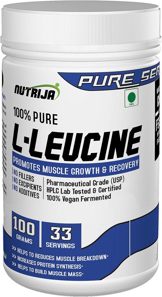 L- Leucyna - 100 gramów grama 124; 100% Czysty & USP Grade - Idealny suplement do treningu intra
