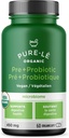 USDA Organic Prebiotic + Probiotic 60 Organicaps - Vegan Certified Organic Kosher Complete Daily Digestive Support. Wszystkie naturalne - Ultra Premium Digestive Suplement diety.