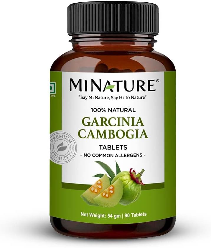 Garcinia Cambogia Tablets by mi przyroda 124; Czysty i naturalny proszek Garcinia Tablet 124; Nie-GMO, Wegan, Bez glutenu 124; 90 Tablet, 45 Days Supply, 500 mg 124; Chemical & Preservative