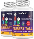 NuBest Wysokie 124; Wsparcie siły kości, zdrowia kości, Wzmocnione immunologiczne i całego ciała Wellness z wapniem, Kolagen i Zioła w wieku 5 + & Nastolatki 124; Pack 2 Supply 124; 2 Miesiące dostaw
