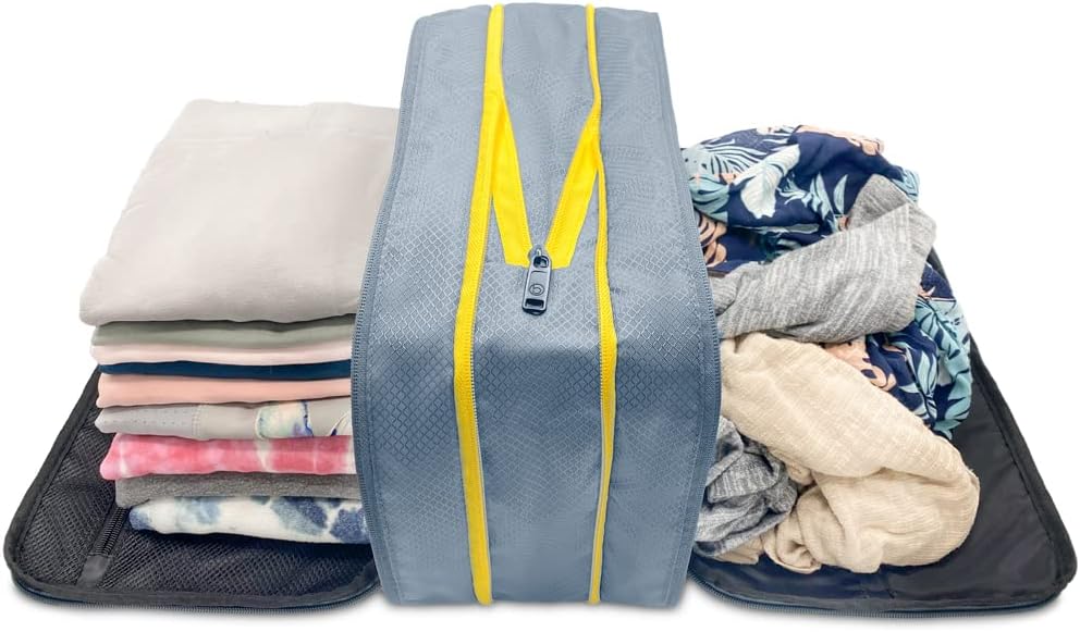 Biaggi Ultimate Compression ZipCube Zestaw 2 - Rozszerzalne torby organizatora podróży na walizki, lekkie opakowania kostki dla kobiet i mężczyzn