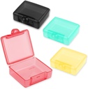 4 szt. Małe pióro Pudełko, Travel Pill Organizator ładny dowód Pocket Pill Case Mini Przenośna Medycyna Witamina Box Przezroczyste plastikowe Storage Mini Kontenery do podróży Witamina Fish Suplementy