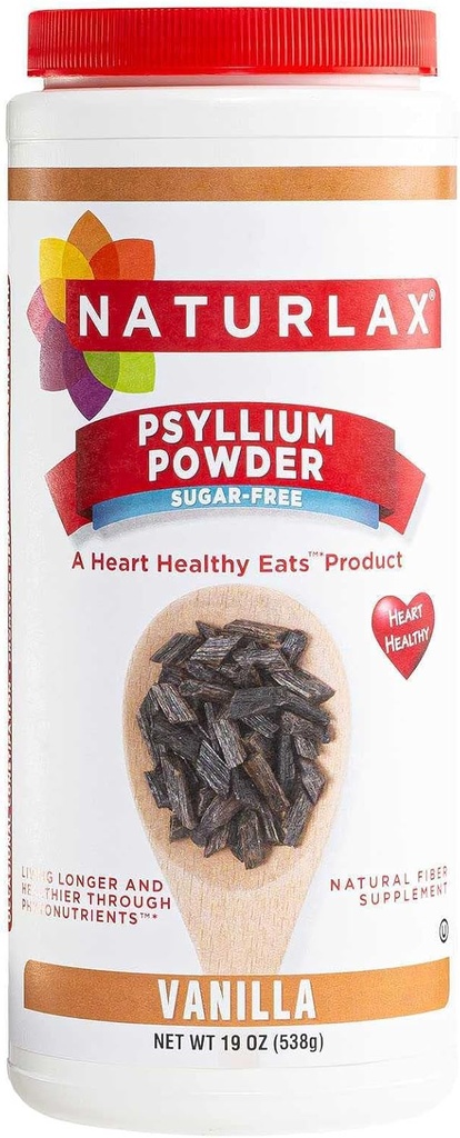 Bezcukrowy Pyllium Husk Fiber Proszek, Vanilla Flavored 19 oz