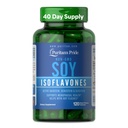 Puritan Pride Non-GMO Soy Isoflavones 750mg, Suplement diety z Active Daidzein, Genistein i Glycitein wspiera menopauzę i gorące błyski, 120 Kapsułki szybkiego uwalniania