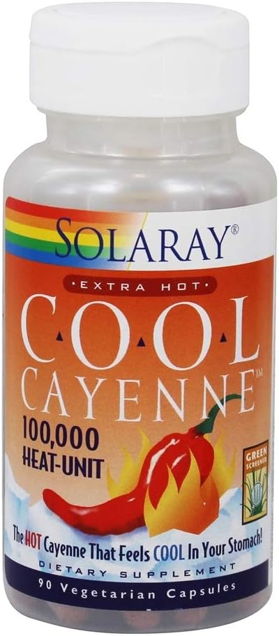 Solaray - Cool Cayenne Extra Hot - 90 kapsułki