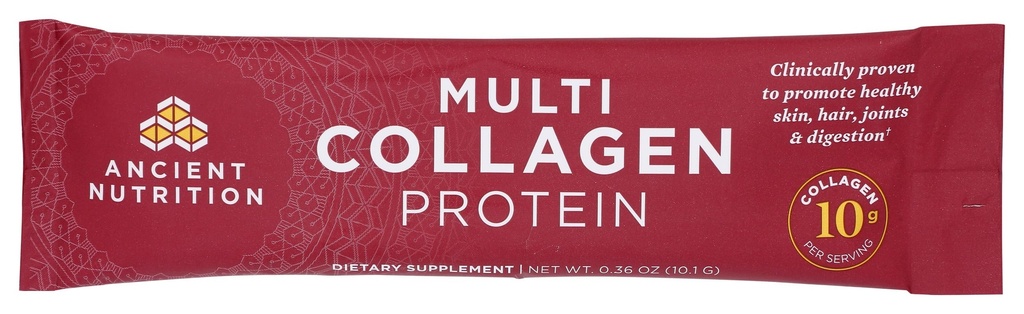 ANCIENT NUTRITION Multi Collagen Complex Powder Packet, 0,36 OZ (Opakowania mogą Vary)