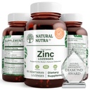 Natural Nutra Cynk Lozenges z witaminą C, Lemon Flavor, Wsparcie immunologiczne, System nerwowy i wytrzymałość kości, Uformowane z bioflavonoids i Bee Propolis, Glukonian cynku podjęzykowego, 60 Wegetarianin