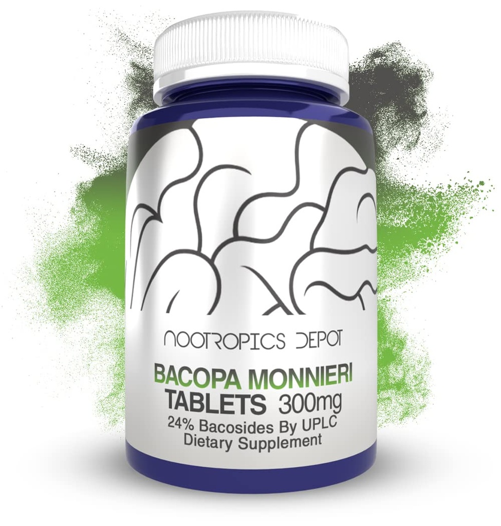 Bacopa monnieri Extract Tablets: 124; 240 Count: 124; Minimum 24% Bacosides: 124; May Help Support Cognitive Function: 124; May Help Support Stress Management