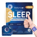 Wellamoon Original Sleep Patches dla dorosłych Dodatkowa siła 124; Easy- to- Zastosuj Sen Patch z Melatonin & Valerian 124; Relax & Wake Up Odświeżony 124; Długotrwały komfort nocy dla mężczyzn i kobiet 124; 28 Łaty