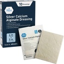 MED PRIDE Srebrny Alginat Wapnia opatrunek, 10- Pack 124; Wysokie Absorbent, Nonstick, Seaweed, Easy Removal (4 "x 5" Srebro)