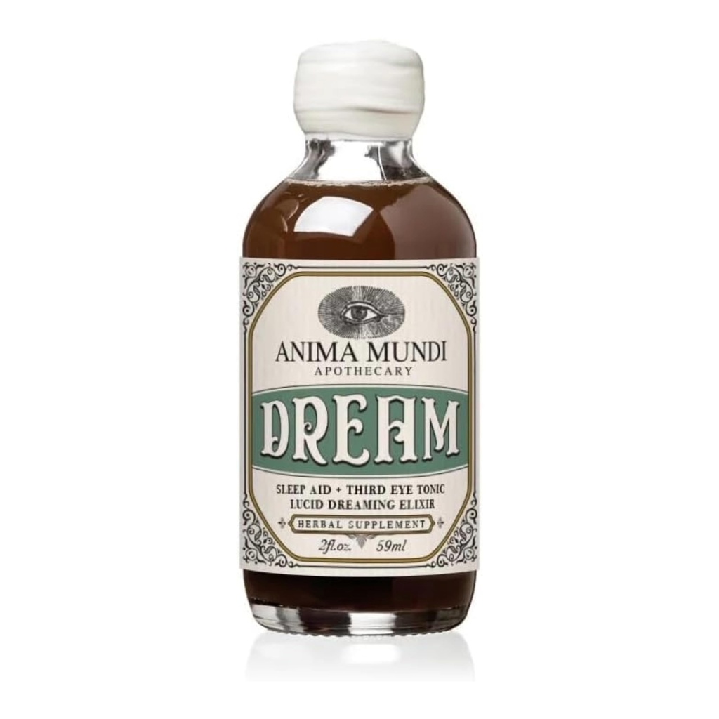 Anima Mundi Aptekarz Lucid Dream Elixir - Trzecie oko Tonik - Relaxing Adaptogenetic Drink - Wsparcie Lucid Dreaming i sen wizjonerski z tym uspokajającym Tonic (2 oz)