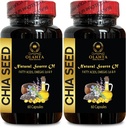 CHIA Seed Supplement - Chia Seed Extract Pills, suplementy diety dla Bodybuilding, Omega-3, Wysokie włókno i źródło białka, Esential Fatty Acids - 2 Butelki 120 Kapsułki