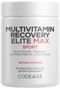 Codeage Multivitamin Recovery Elite Max Supplement - Vitamin A, C, D, E, B- Complex, Essential Minerals, Antioksydants, Colostrum, Phytonutrients, Pantetine, Non-GMO, Sport Multivitamin - 90 Kapsułki