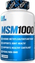 Evlution Nutrition MSM1000- 1000 MG Suplement metylosulfonylometanu - Wspólne wsparcie zdrowotne - Suplement do chrząstki - Vegan + Non-GMO MSM kapsułki - 60 Służenie