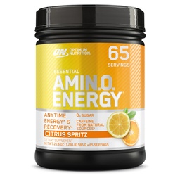 Optimum Nutrition New Flavor Amino Energy - Wstępne ćwiczenia z zielonej herbaty, BCAA, Amino Acids, Keto Friendly, Green Coffee Extract, Energy Powder - Citrus Spritz, 65 Sługi (Opakowania maja Vary)