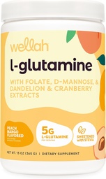Wellah L- Glutamine Peach Mango (50 Sług) - 5g L- Glutamina Per Serving, Sweetened with Stevia