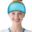 Migrena Relief Cap, kojący ból głowy Migrena kapelusz Ice Head Wrap, kac Cap Maska zimna kompresja do napięcia, puszyste oczy, Stres, Sinus, Ice Blue