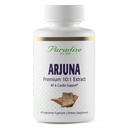 Paradise Herbs Arjuna, Wsparcie sercowo-naczyniowe, Utrzymanie ciśnienia krwi, Heart Health, Suplement przeciwutleniający, Wegan, Non-GMO, Gluten Free, 60 Kapsułki wegetariańskie