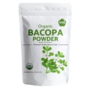 Iyasa Holistics Organic Bacopa Powder (Brahmi Leaf), Certified Organic Ayurveda Superfood, Hair and Brain Tonic, Resealable Pouch 8 oz
