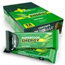 Zielone + Energia Plusbar, Naturalne, Gluten- Free Snack z Super Zielonych, Superfoods & masło migdałowe, Wegan, Darmowy, Non-GMO, 10 g Białko Meal Wymiana, 12 Pack